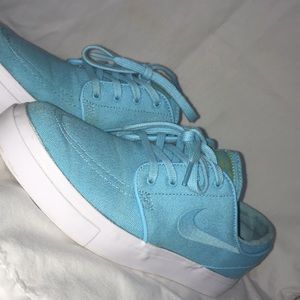 Nike SB light blue shoes